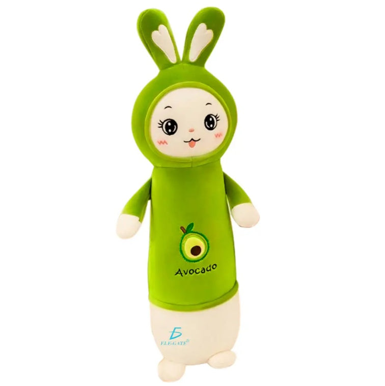 Conejo de Peluche con Hoodie de Aguacate – Almohada Suave 115 cm