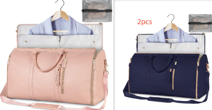 Bolso de viaje de gran capacidad, bolso de mano para mujer, bolso de traje plegable