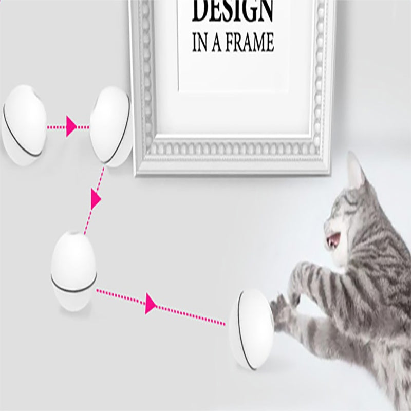 Pelota de juguete electrónica con láser LED y ruedas para gatos