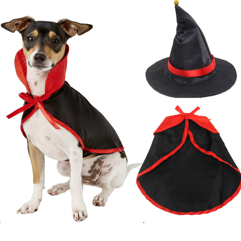 Traje de halloween para mascotas, capa de terror