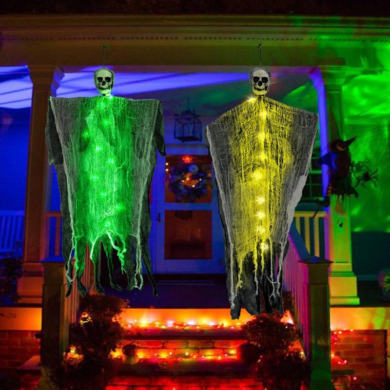 Fantasma Colgante con Calavera 85cm – Decoración de Halloween para Interior y Exterior 👻