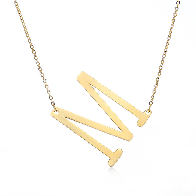 Collar Inicial Chapado en Oro Rosa | Letra Personalizada en Acero Inoxidable