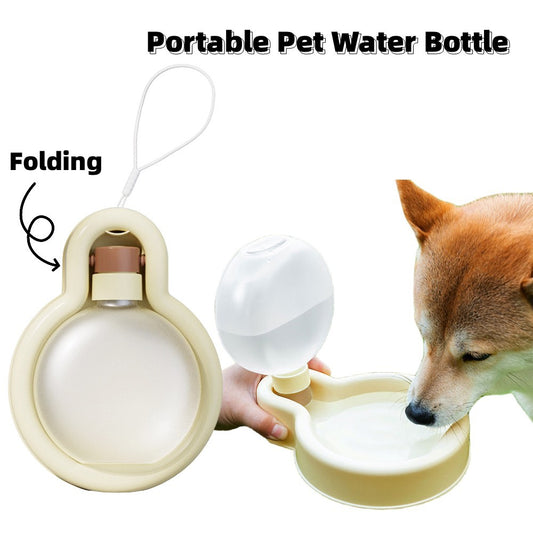 Botella de Agua para Mascotas 500ml – Con Bebedero Integrado y Diseño Plegable