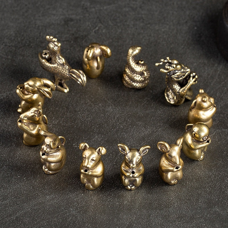 Mascota Zodiacal China en Cobre | Amuleto de Prosperidad