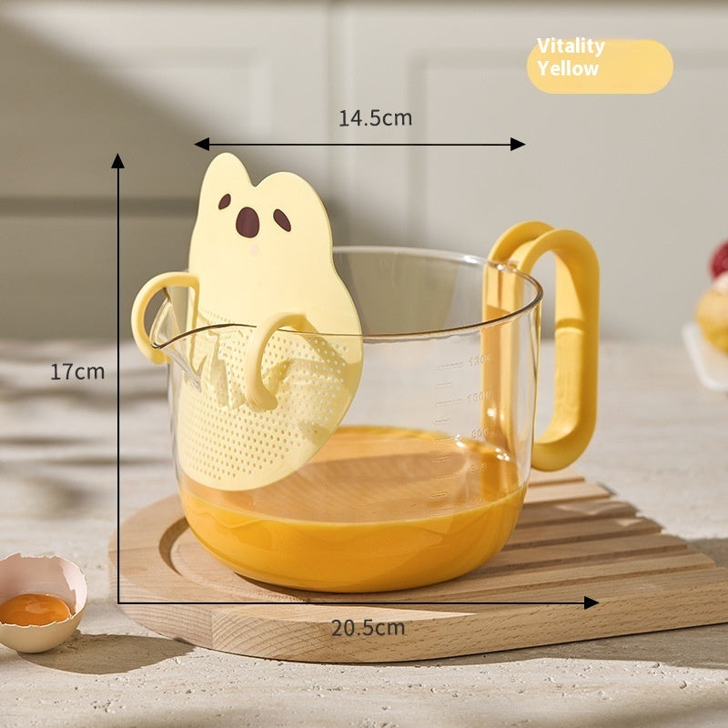Vaso de Cocina medidor y Separador de Huevo – Diseño Divertido