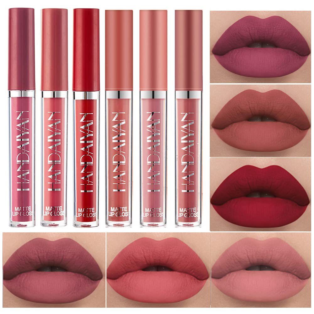 Lipstick Lip Glaze Auténtico brillo de labios mate, larga duración