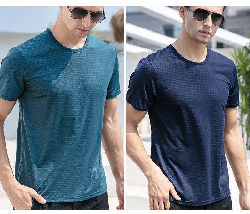 Camiseta de Seda traspirable para Hombre – Fresca, Deportiva y Urbana | Manga Corta, Cuello Redondo