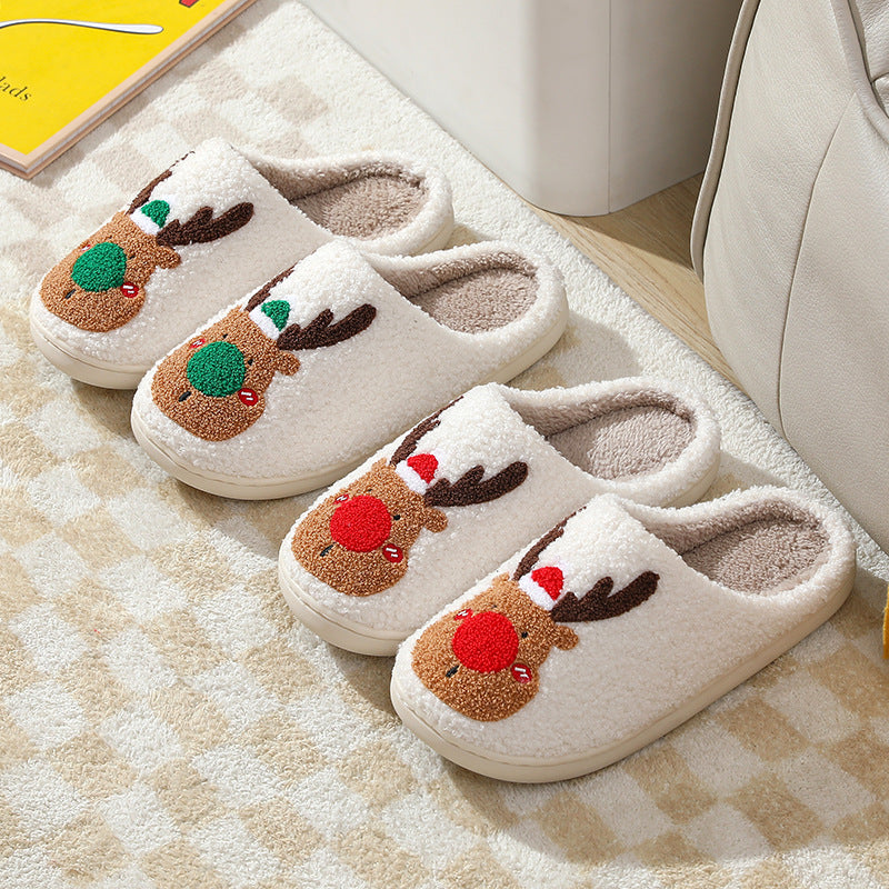 Pantuflas navideñas para disfrutar en el interior de casa, zapatos de invierno,  Zapatillas de dormitorio suaves y acogedoras UNISEX