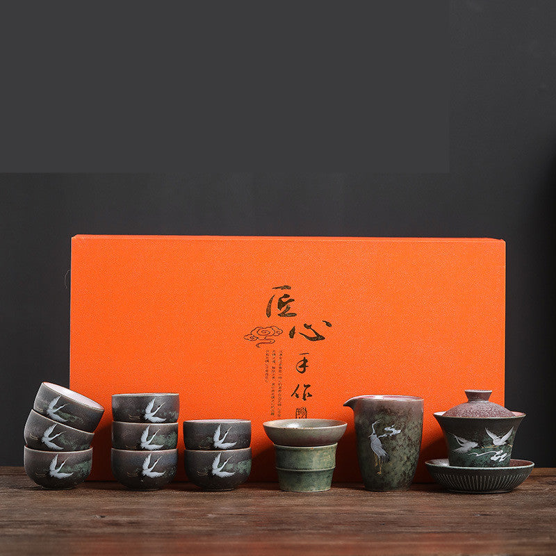 Set de Té Kung Fu con Diseño de Grulla | Tradición y Elegancia Oriental