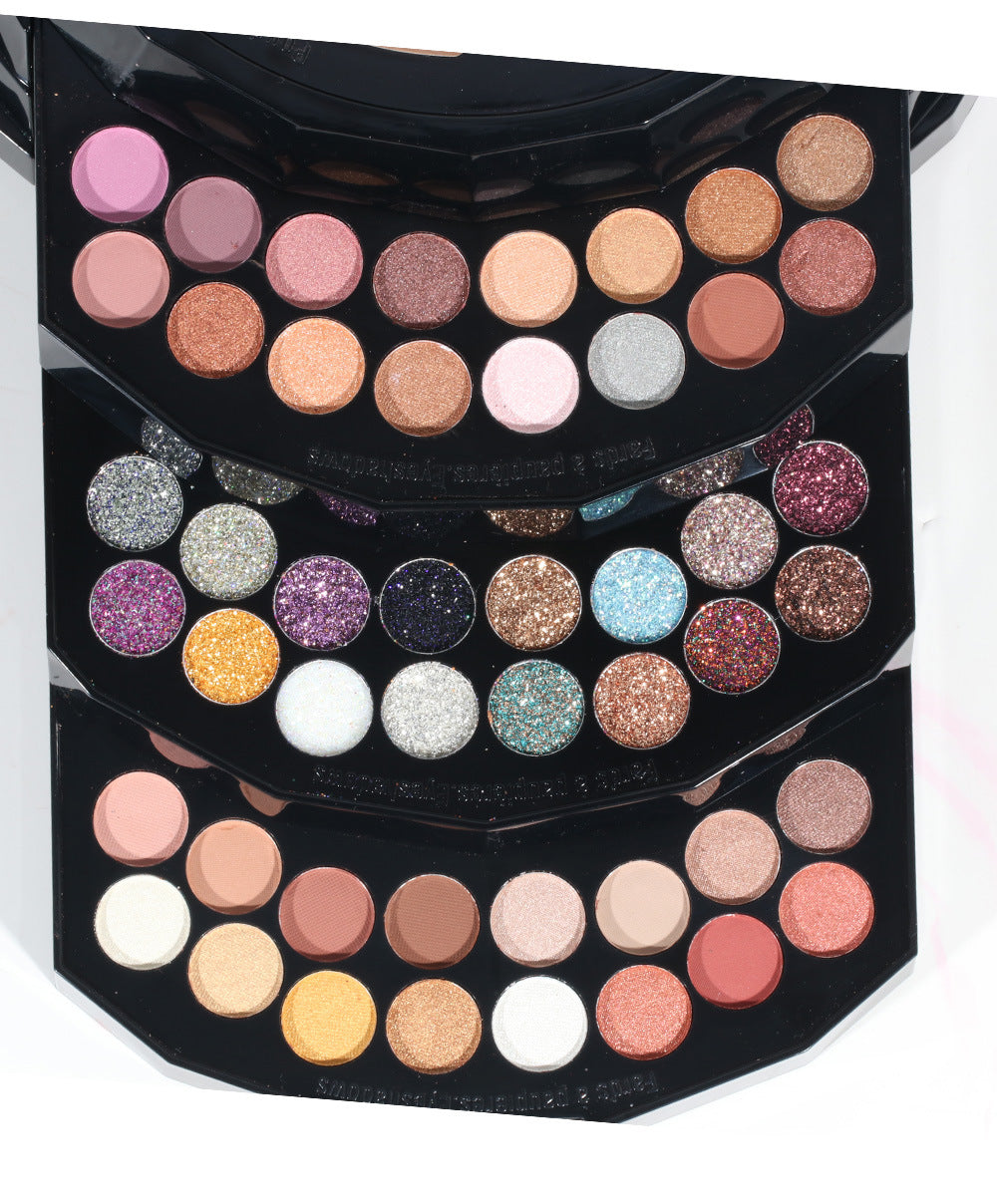 Estuche cosmético de sombra de ojos colores brillantes, set de sombras de 108 colores