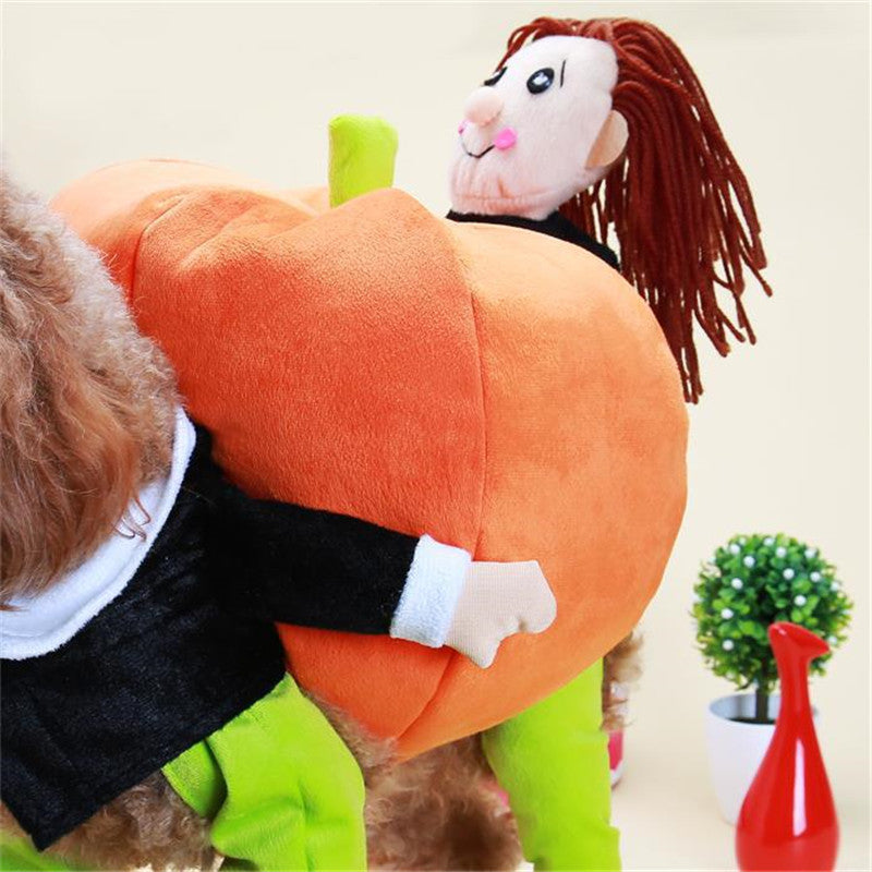 Ropa para perros, disfraz de calabaza de Halloween para mascotas