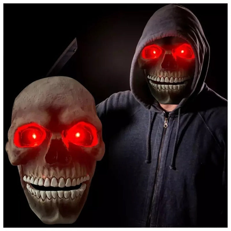 Máscara de látex con forma de calavera para Halloween, máscara de Halloween con boca móvil, máscara para matar, Cosplay, casco de cara completa, disfraz de fiesta de Halloween