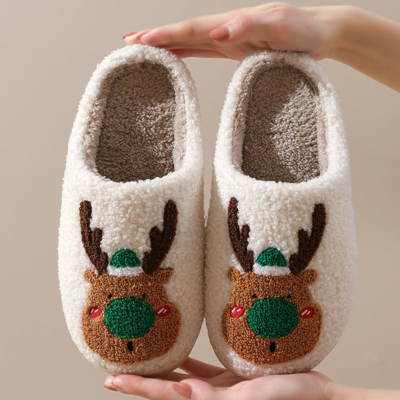 Pantuflas navideñas para disfrutar en el interior de casa, zapatos de invierno,  Zapatillas de dormitorio suaves y acogedoras UNISEX