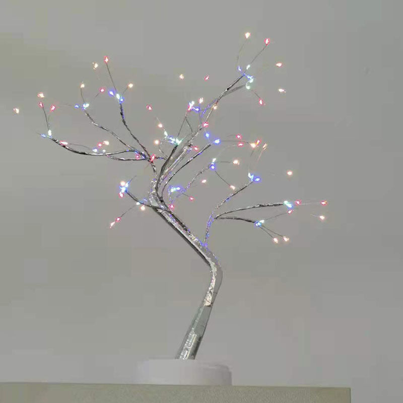 Lámpara con  luz de colores, LED de cielo estrellado,  lámpara de árbol de arroz, hermosa lampara de noche de luz LED