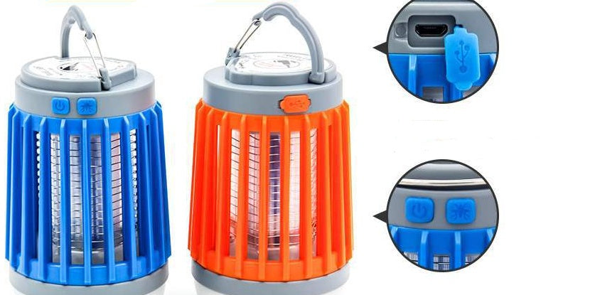 Lámpara Solar Mata Mosquitos Portátil – Recargable, Silenciosa  para Interior y Exterior solar y usb