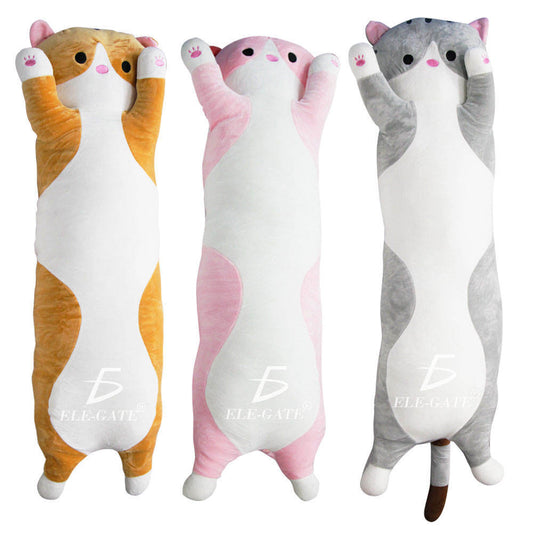 Gato de Peluche Gigante Realista 100 cm – Relajación y Ternura para Dormir o Decorar