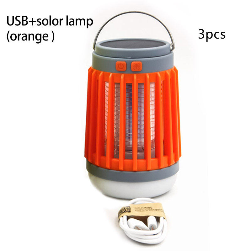 Lámpara Solar Mata Mosquitos Portátil – Recargable, Silenciosa  para Interior y Exterior solar y usb