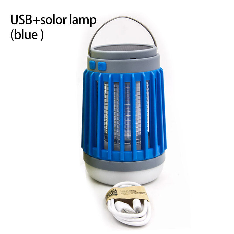 Lámpara Solar Mata Mosquitos Portátil – Recargable, Silenciosa  para Interior y Exterior solar y usb