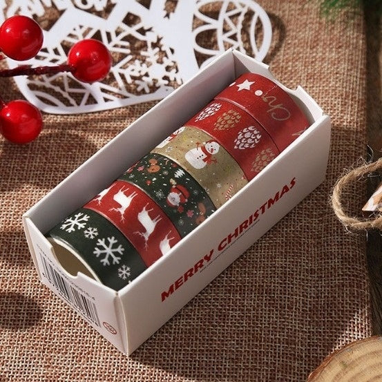 cinta adhesiva de papel Cinta con motivo navideño, Material de decoración navideña