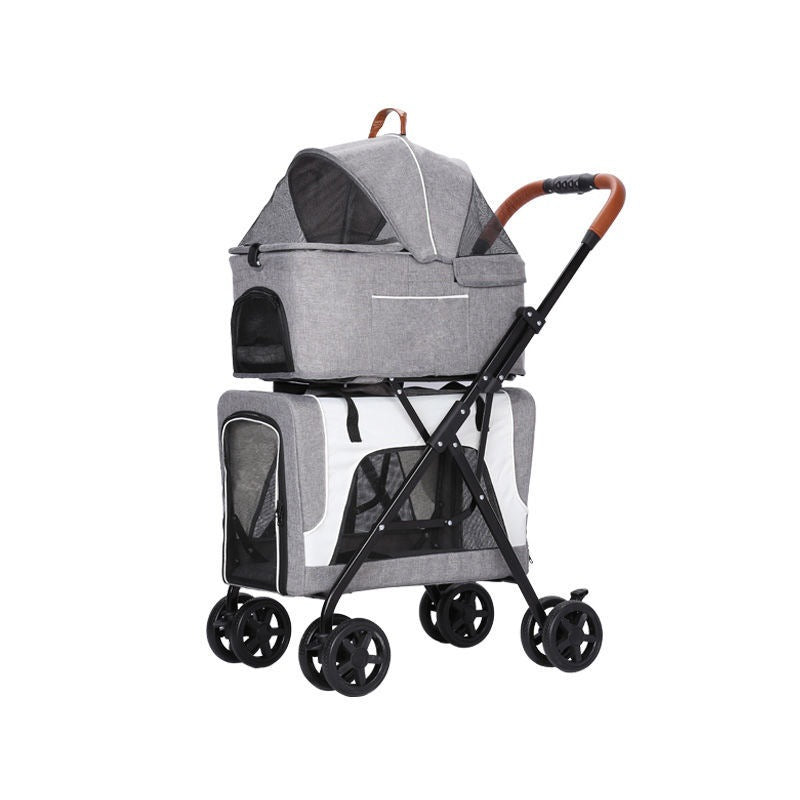 Cochecito Ligero Plegable Separable Cochecito De Viaje Para Perros Al Aire Libre