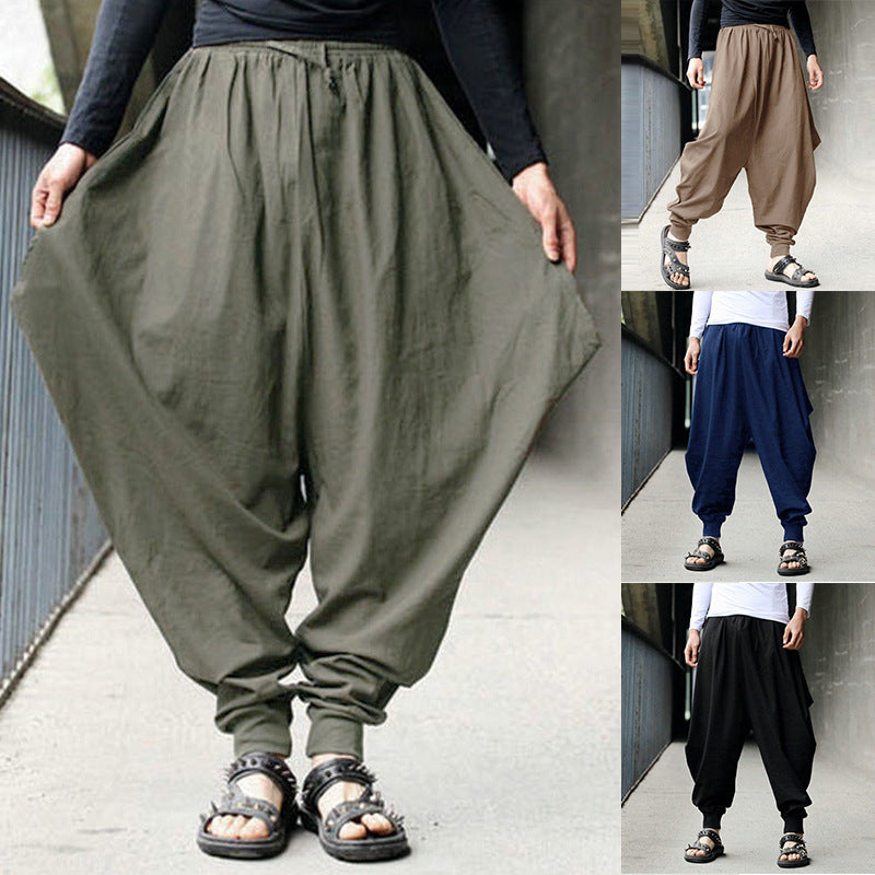 Pantalón Harem Hombre Vintage | Estilo Europeo Relajado