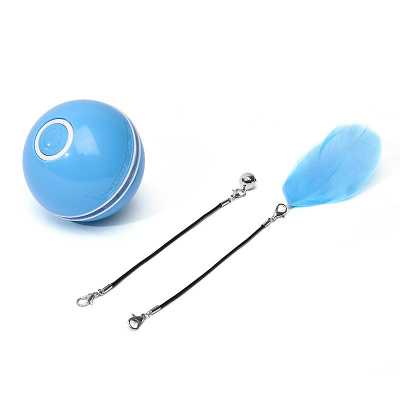 Pelota de juguete electrónica con láser LED y ruedas para gatos