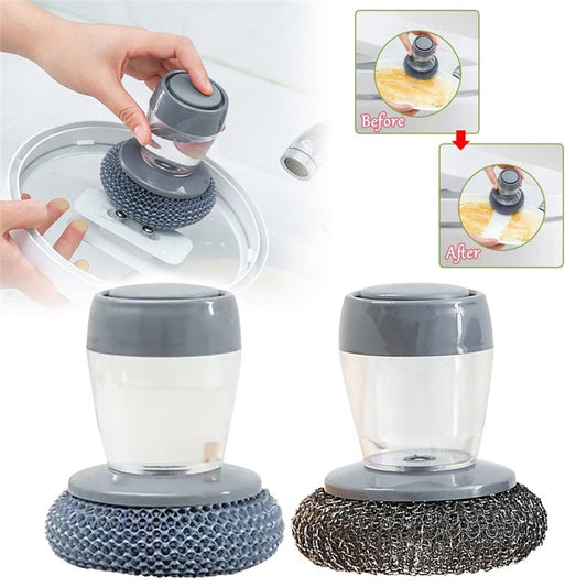 Cepillo de Cocina con Dispensador – Limpieza Fácil con Solo Presionar