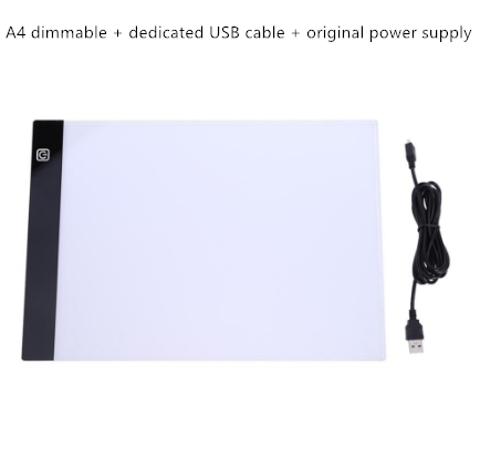 Tablero A3 / A4 / A5 LED Tracing Pad / Copiar, Almohadilla de dibujo /  Ultra delgado, tablero de dibujo artista ligero con Luz LED