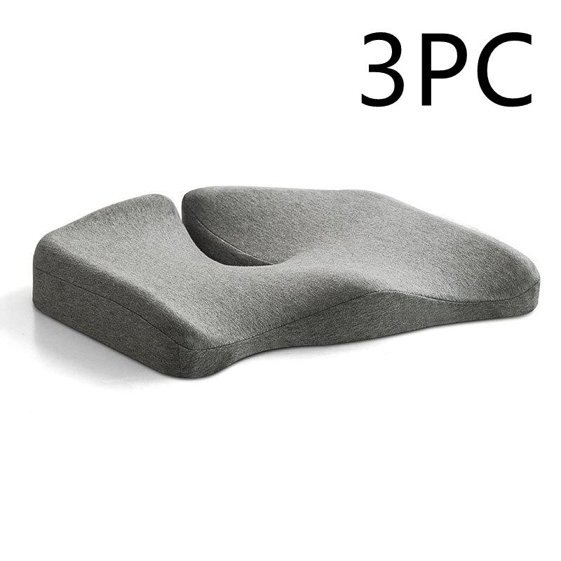 Cojín de asiento para aliviar la presión y almohada Lumbar para aliviar la espalda, cojín transpirable para las pompas, almohadillas antideslizantes para sillas de oficina resistentes al desgaste