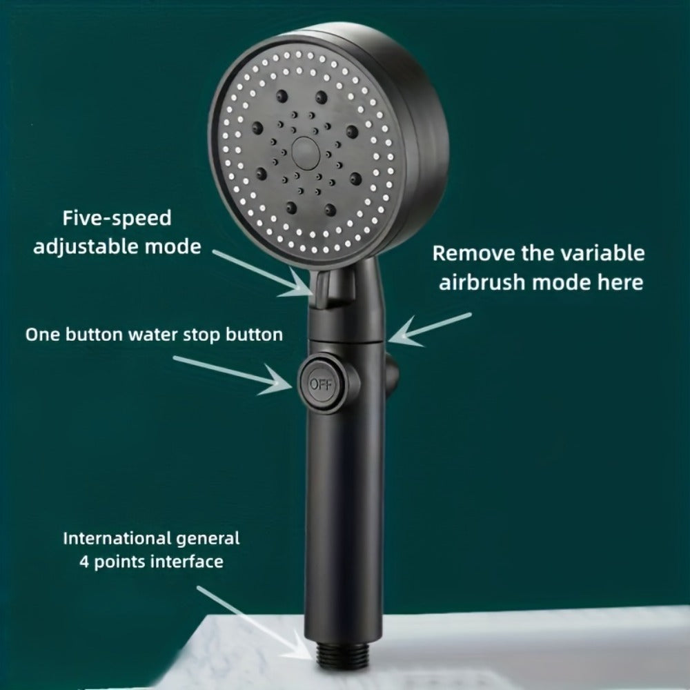 Teléfono Ducha de mano para RV, ajustable sin perforaciones, con gancho de pared universal.