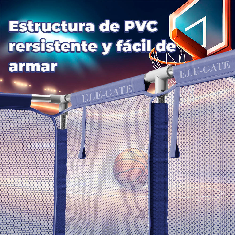 Corral de Juegos Infantil con Básquet y Fútbol, pelotero – Protección y Entretenimiento en Uno