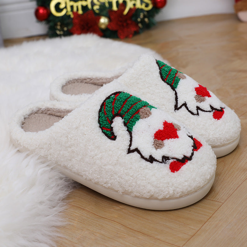 Pantuflas para parejas, pantuflas de interior, cálidos navideños para mujeres y hombres