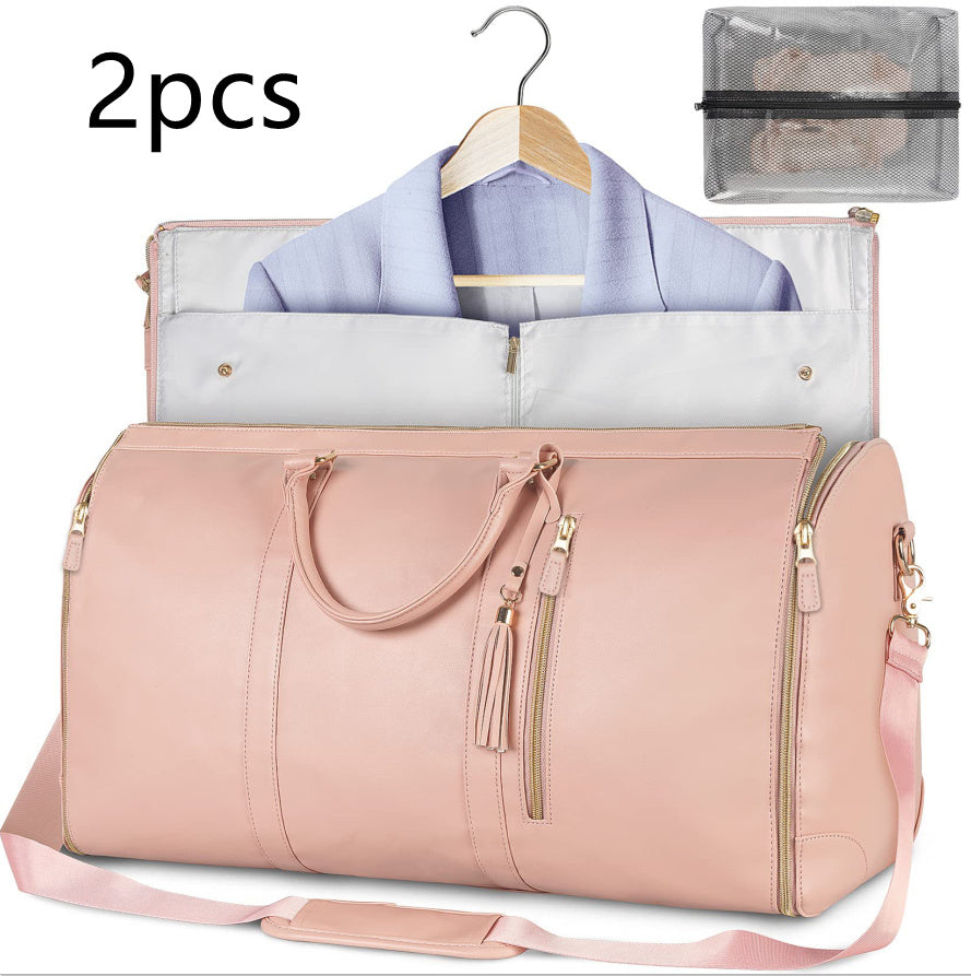 Bolso de viaje de gran capacidad, bolso de mano para mujer, bolso de traje plegable