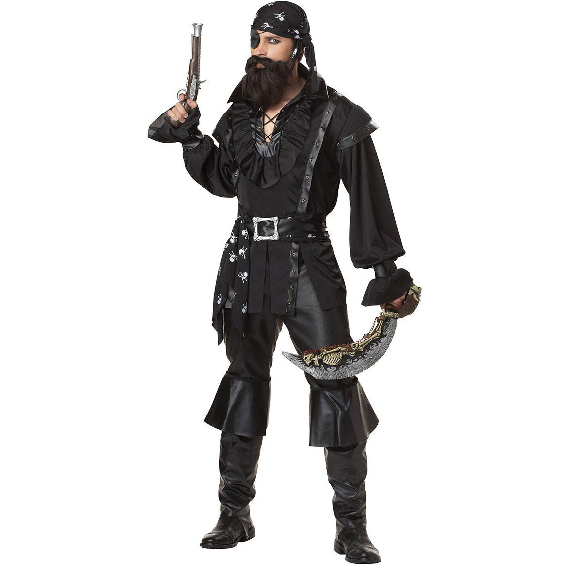 Disfraz de pirata masculino de Halloween, masculino y femenino, traje de pirata pareja