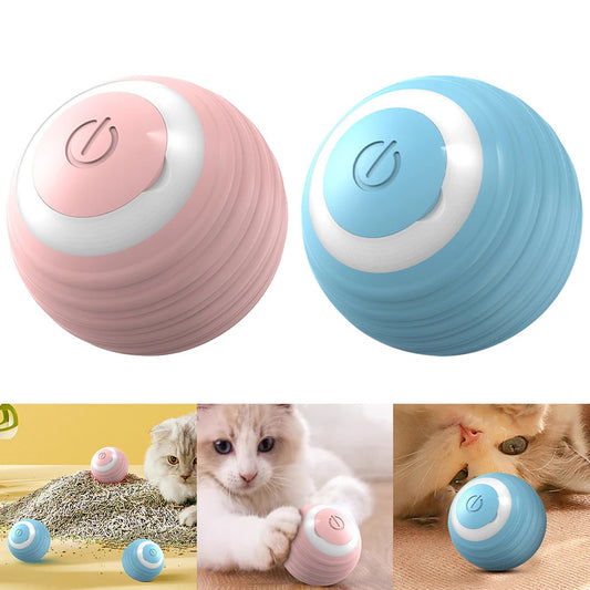 Bola rodante que rebota en movimiento automático, juguete elegante para Gato, juguete para gatitos con movimiento