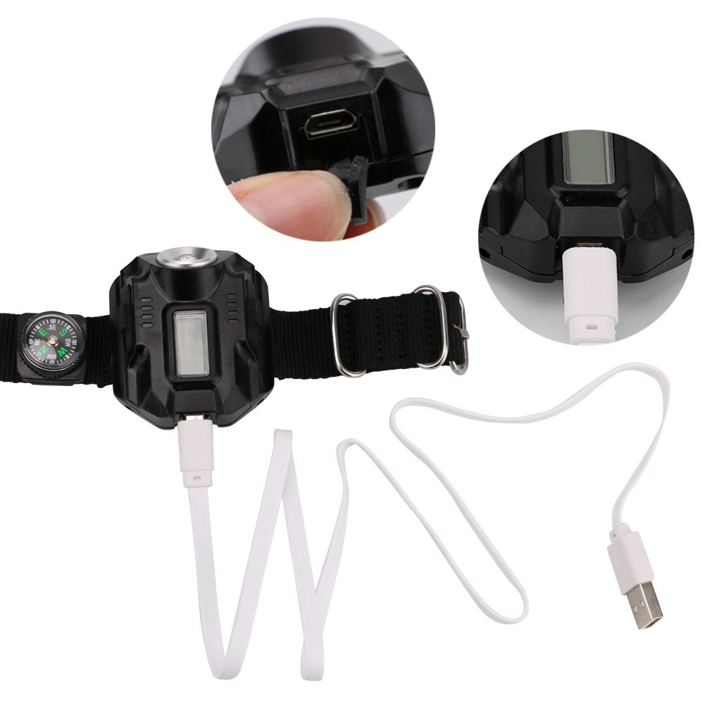 Reloj Linterna LED Recargable | Luz Táctica con Brújula
