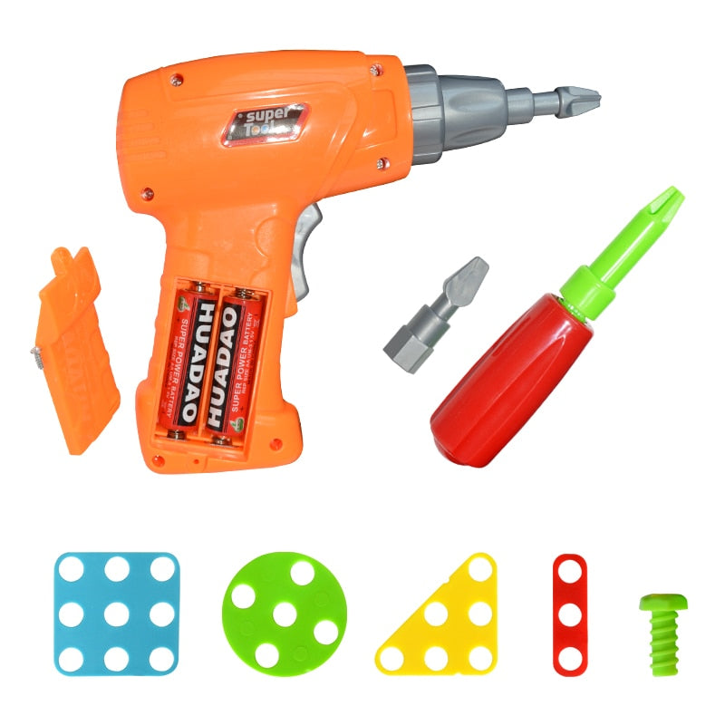 Juego de Construcción con Taladro para Niños – Creatividad con Tornillos de Colores