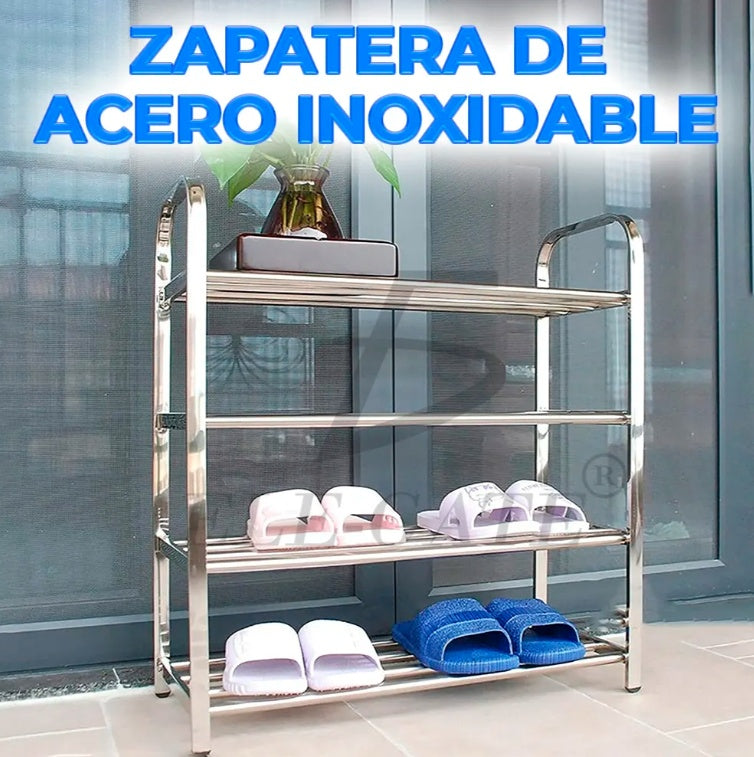 Organizador de Zapatos de Acero Inoxidable – 4 Niveles y Alta Durabilidad