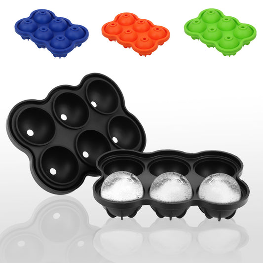 Molde de Hielo Redondo 6 Celdas – Silicona de Grado Alimenticio para Bebidas Premium