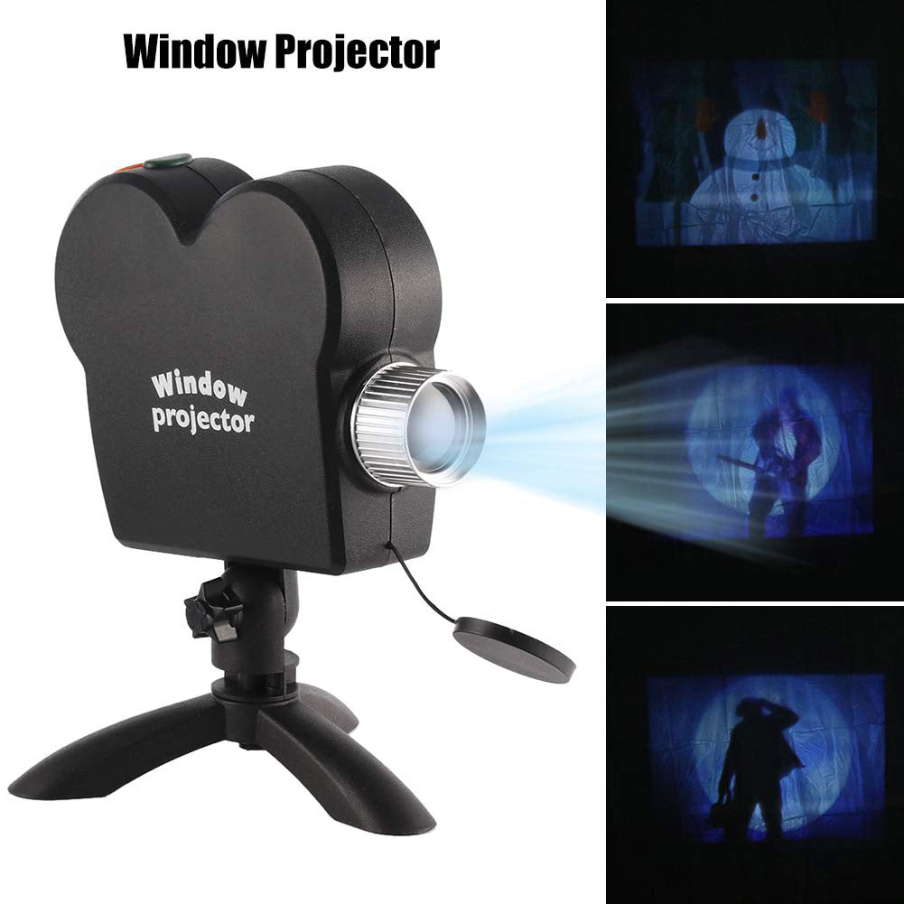 Lámpara de proyección navideña de figuras, para Navidad y para Halloween con 12 imágenes, proyector de imágenes tipo cine