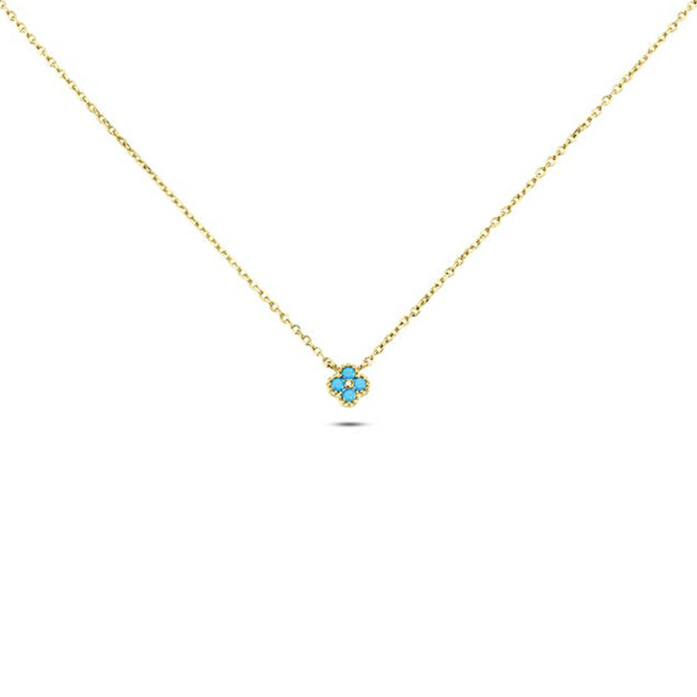Cadena corta con diseño delicado con un dije de piedra