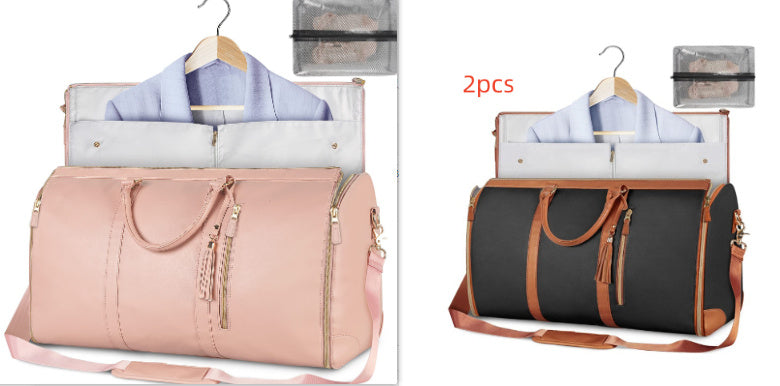 Bolso de viaje de gran capacidad, bolso de mano para mujer, bolso de traje plegable