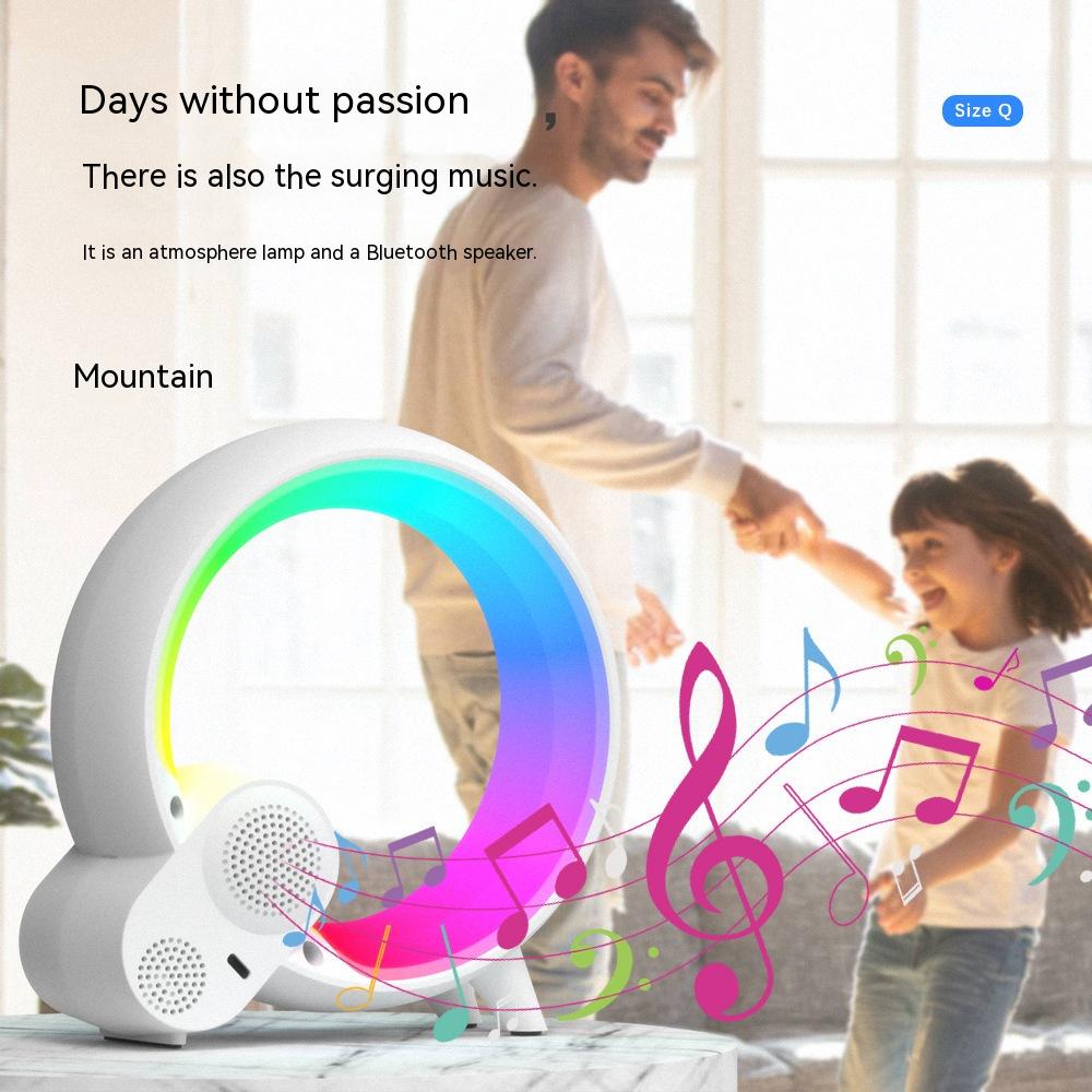 Luz G creativa!, lampara en forma de G, reloj despertador con pantalla Digital, Audio, Bluetooth despertador inteligente Q luz de ambiente, colorida y con 15 canciones incorporadas