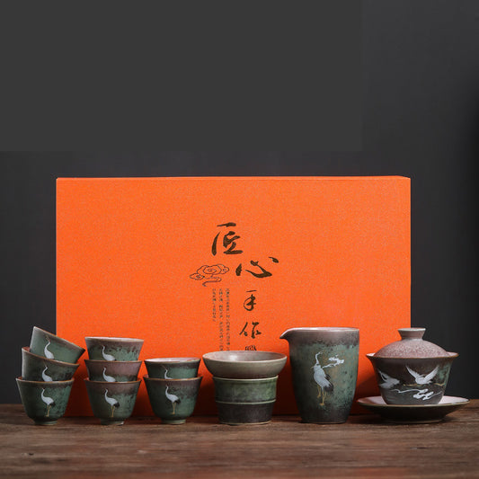 Set de Té Kung Fu con Diseño de Grulla | Tradición y Elegancia Oriental