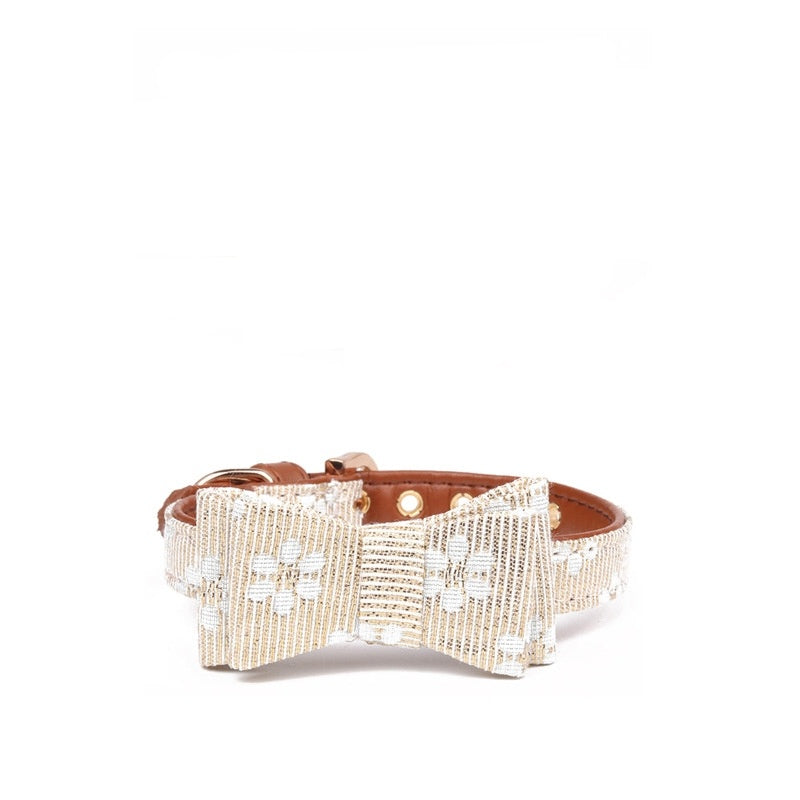Collar con lazo bordado para perros accesorio de BODA y eventos especiales
