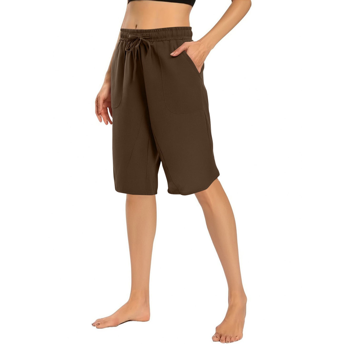 Bermuda Capri de Algodón y Lino | Estilo Urbano con Bolsillos