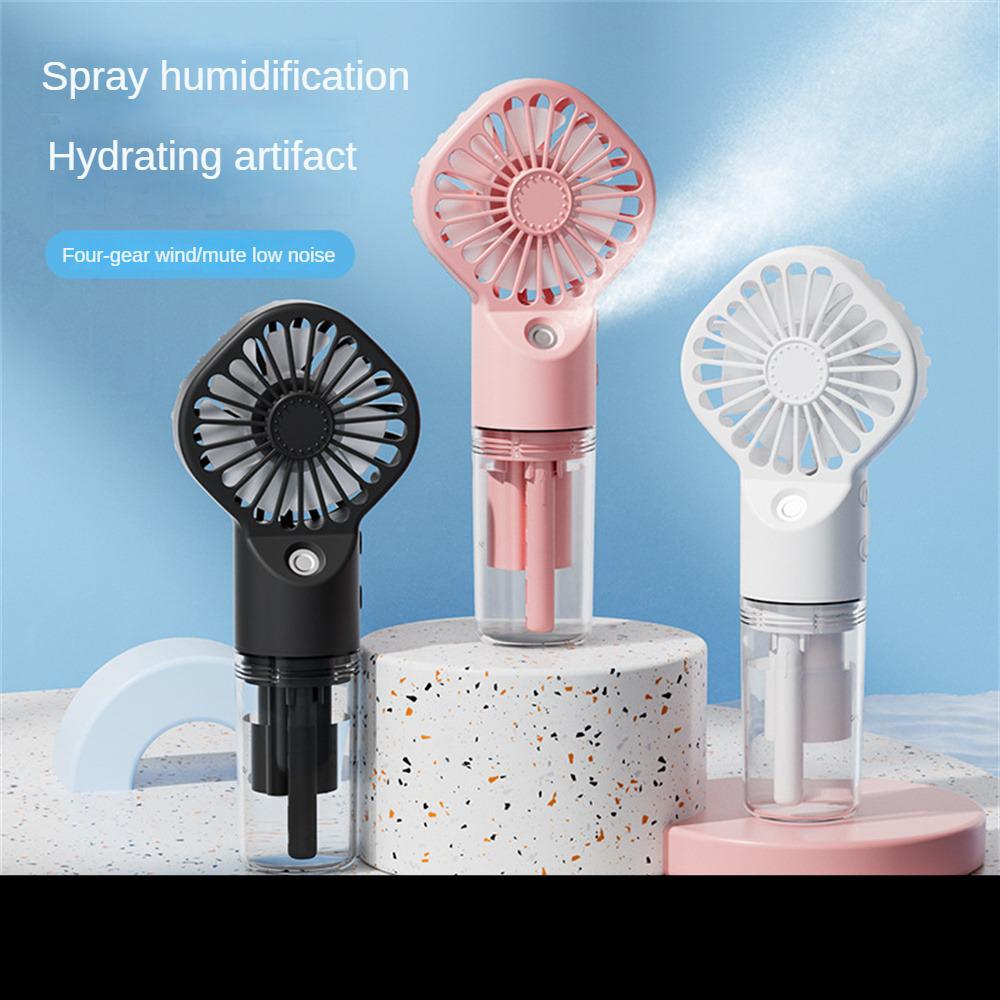 Humidificación por pulverización de gran potencia, carga Usb, ventilador portátil, ventilador helado y refrescante,