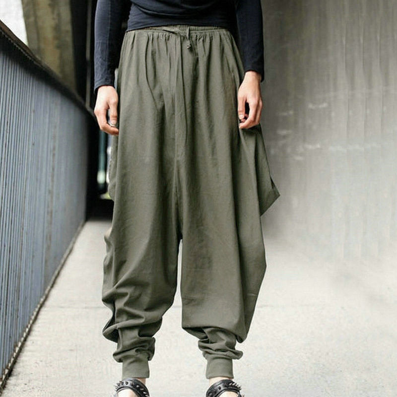 Pantalón Harem Hombre Vintage | Estilo Europeo Relajado
