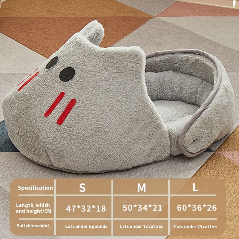 Cama para Mascotas 4 Estaciones | Diseño Pantufla Súper Suave