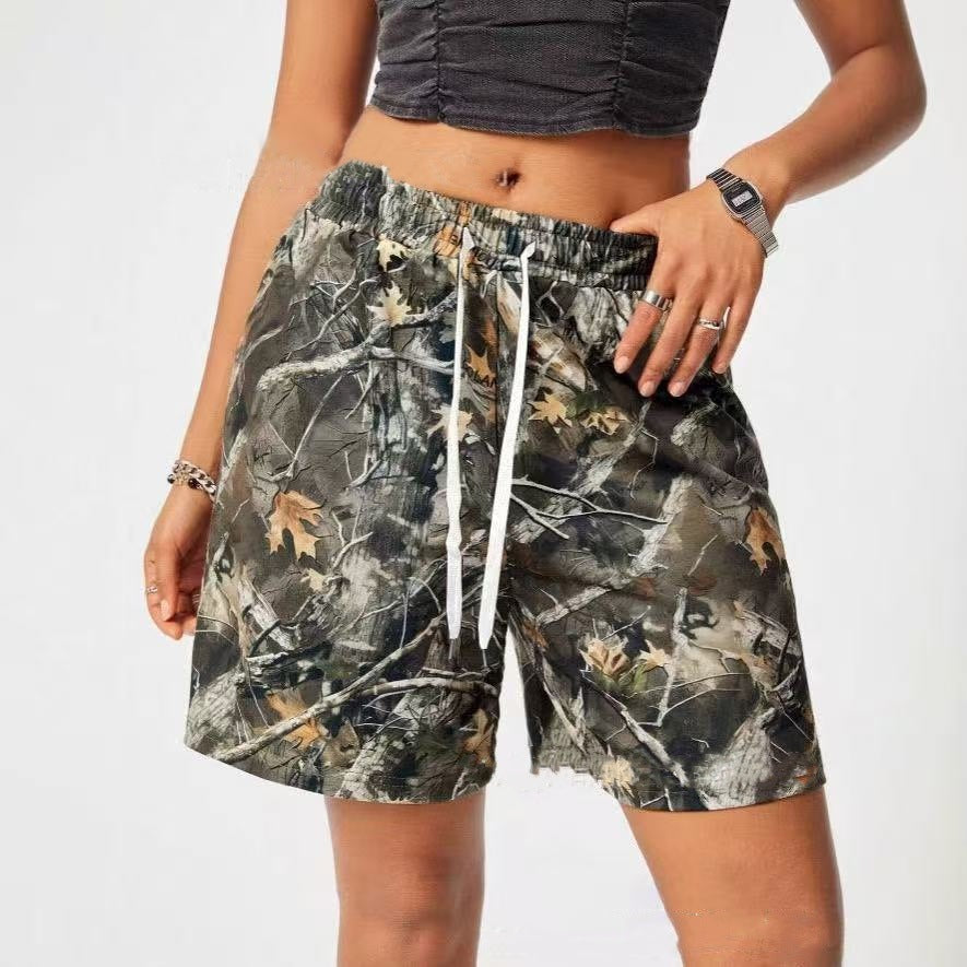 Shorts Camuflaje Casual con Cintura Ajustable | Estilo Relax